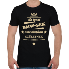 PRINTFASHION Az igazi BMW-sek - Hónappal - Férfi póló - Fekete