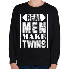 PRINTFASHION Az igazi férfiak - Gyerek pulóver - Fekete gyerek pulóver, kardigán