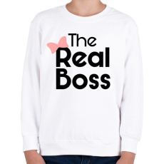 PRINTFASHION Az igazi főnök! - Gyerek pulóver - Fehér