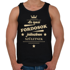 PRINTFASHION Az igazi Fordosok - Hónappal - Férfi atléta - Fekete atléta, trikó