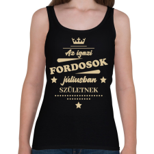 PRINTFASHION Az igazi Fordosok - Hónappal - Női atléta - Fekete női trikó