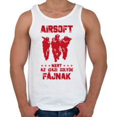 PRINTFASHION AZ igazi golyók - Férfi atléta - Fehér