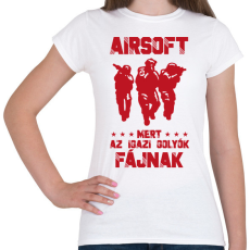 PRINTFASHION AZ igazi golyók - Női póló - Fehér