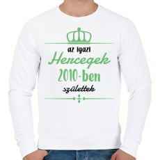 PRINTFASHION Az igazi hercegek - Évszámmal - Férfi pulóver - Fehér
