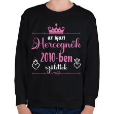 PRINTFASHION Az igazi hercegnők - Évszámmal - Gyerek pulóver - Fekete gyerek pulóver, kardigán