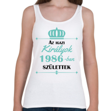 PRINTFASHION Az igazi királyok - Évszámmal - Női atléta - Fehér