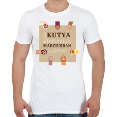 PRINTFASHION Az igazi kutya bolondok - Férfi póló - Fehér