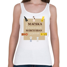 PRINTFASHION Az igazi macska bolondok - Női atléta - Fehér