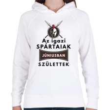PRINTFASHION AZ igazi SPÁRTAIAK Júniusban születtek! - Női kapucnis pulóver - Fehér női pulóver, kardigán