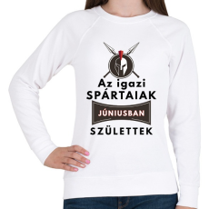 PRINTFASHION AZ igazi SPÁRTAIAK Júniusban születtek! - Női pulóver - Fehér