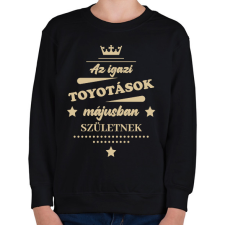PRINTFASHION Az igazi Toyotások - Hónappal - Gyerek pulóver - Fekete gyerek pulóver, kardigán