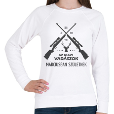 PRINTFASHION Az igazi vadászok - Női pulóver - Fehér női pulóver, kardigán