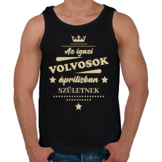 PRINTFASHION Az igazi Volvosok - Hónappal - Férfi atléta - Fekete