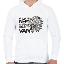 PRINTFASHION Az igazság - Hopi indián - Férfi kapucnis pulóver - Fehér férfi pulóver, kardigán