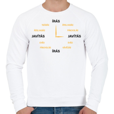 PRINTFASHION Az író órája - Férfi pulóver - Fehér férfi pulóver, kardigán
