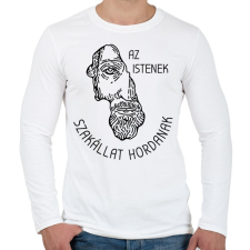 PRINTFASHION Az istenek szakállat hordanak - Férfi hosszú ujjú póló - Fehér férfi póló