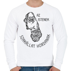 PRINTFASHION Az istenek szakállat hordanak - Férfi pulóver - Fehér