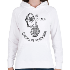 PRINTFASHION Az istenek szakállat hordanak - Női kapucnis pulóver - Fehér női pulóver, kardigán