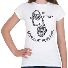 PRINTFASHION Az istenek szakállat hordanak - Női póló - Fehér