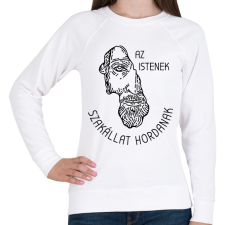 PRINTFASHION Az istenek szakállat hordanak - Női pulóver - Fehér női pulóver, kardigán