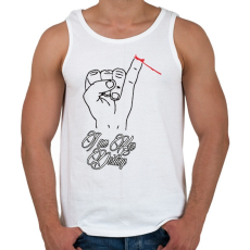 PRINTFASHION Az Ő végzete én vagyok - Férfi atléta - Fehér