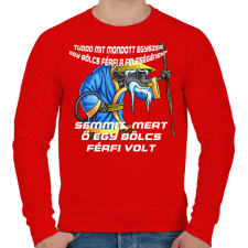 PRINTFASHION Az okos férfi - Férfi pulóver - Piros férfi pulóver, kardigán