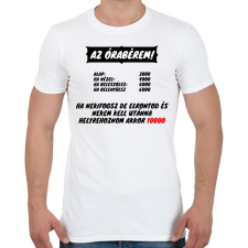 PRINTFASHION AZ ÓRABÉREM - Férfi póló - Fehér férfi póló