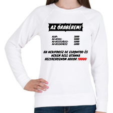 PRINTFASHION AZ ÓRABÉREM - Női pulóver - Fehér női pulóver, kardigán