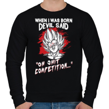 PRINTFASHION Az ördög vetélytársa - Férfi pulóver - Fekete férfi pulóver, kardigán