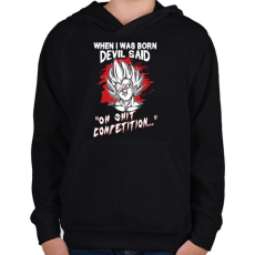 PRINTFASHION Az ördög vetélytársa - Gyerek kapucnis pulóver - Fekete