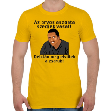 PRINTFASHION az orvos aztmondta... - Férfi póló - Sárga