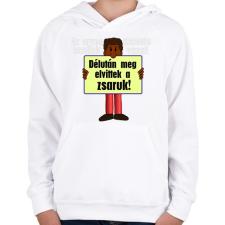 PRINTFASHION az orvos aztmondta... - Gyerek kapucnis pulóver - Fehér gyerek pulóver, kardigán