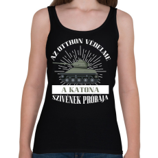 PRINTFASHION Az otthon védelme - Női atléta - Fekete