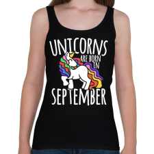 PRINTFASHION Az unikornisok szeptemberben születtek - Női atléta - Fekete női trikó
