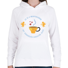 PRINTFASHION Az út mennyországba - Tea - Női kapucnis pulóver - Fehér női pulóver, kardigán