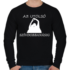 PRINTFASHION AZ UTOLSÓ SZÍVDOBBANÁSIG - Férfi pulóver - Fekete
