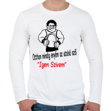 PRINTFASHION Az utolsó szó - Férfi hosszú ujjú póló - Fehér