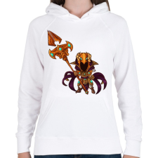 PRINTFASHION Azir - Női kapucnis pulóver - Fehér női pulóver, kardigán