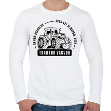 PRINTFASHION Azt álmodom traktor vagyok - Férfi hosszú ujjú póló - Fehér