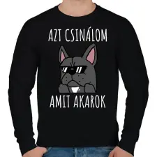 PRINTFASHION Azt csinálom amit akarok - Férfi pulóver - Fekete férfi pulóver, kardigán