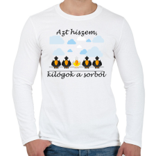 PRINTFASHION Azt hiszem - Férfi hosszú ujjú póló - Fehér férfi póló