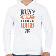 PRINTFASHION Azt hittem rum 2  - Férfi kapucnis pulóver - Fehér férfi pulóver, kardigán