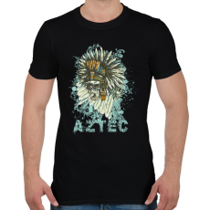 PRINTFASHION Azték Koponya minta - Férfi póló - Fekete