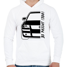 PRINTFASHION B5 passat 3BG - Férfi kapucnis pulóver - Fehér