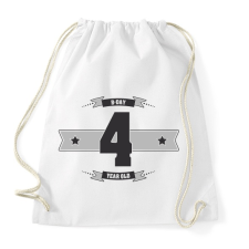 PRINTFASHION b-day-04-dark-lightgrey - Sportzsák, Tornazsák - Fehér tornazsák