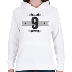 PRINTFASHION b-day-09-dark-lightgrey - Női kapucnis pulóver - Fehér