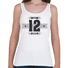 PRINTFASHION b-day-12-dark-lightgrey - Női atléta - Fehér