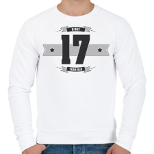 PRINTFASHION b-day-17-dark-lightgrey - Férfi pulóver - Fehér férfi pulóver, kardigán