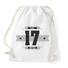 PRINTFASHION b-day-17-dark-lightgrey - Sportzsák, Tornazsák - Fehér tornazsák