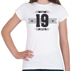 PRINTFASHION b-day-19-dark-lightgrey - Női póló - Fehér